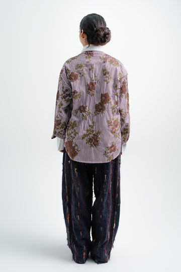 'DUNYA' Striped Button-up Shirt (Women)